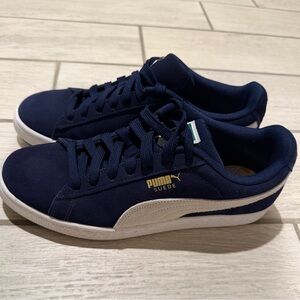 Puma Suede Classic Navy and White Sneakers